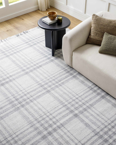 Inara Gray Plaid Area Rug