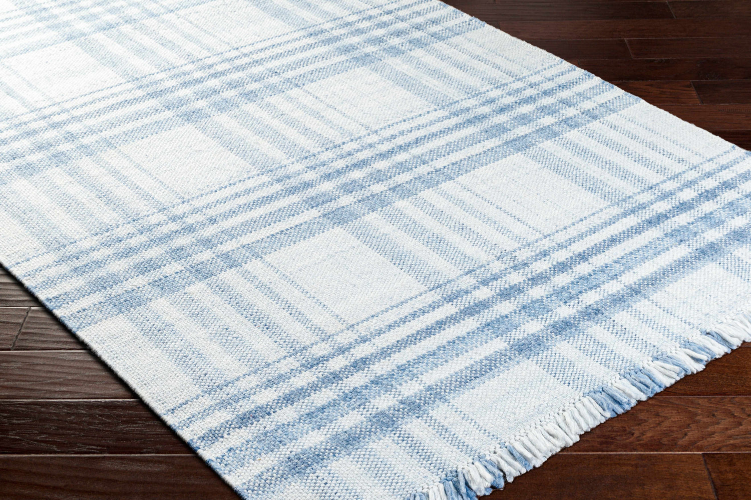 Inara Blue Plaid Area Rug