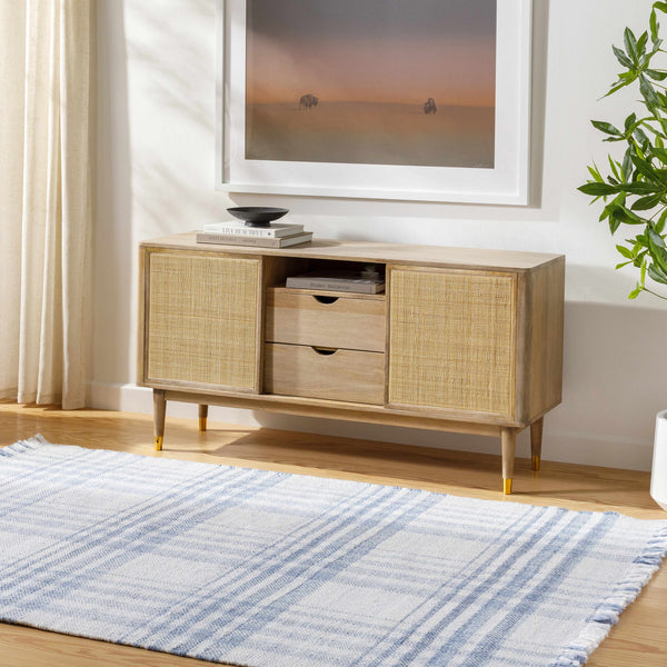 Inara Blue Plaid Area Rug