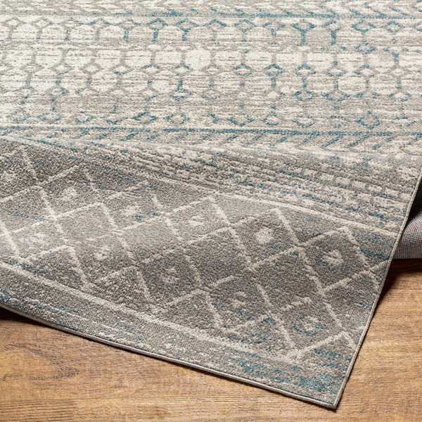 Tambac Blue & Gray Washable Area Rug - Clearance