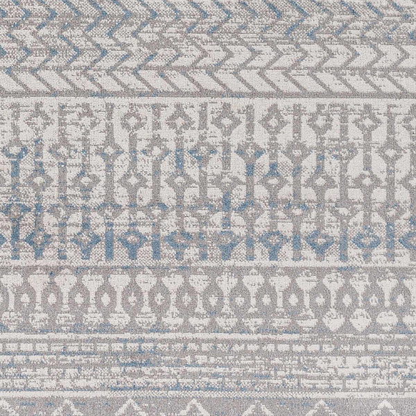 Tambac Blue & Gray Washable Area Rug - Clearance