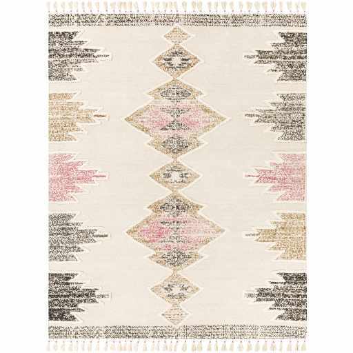 Kingborough Cream/Pink Cotton Area Rug - Clearance