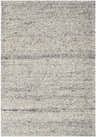 Close-up of hand woven Olisa Cream & Gray Wool Area Rug, showing texture and subtle light gray and natural gray color variations. Design-Rectangle-576