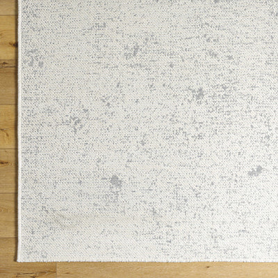 Isako Gray Solid Washable Area Rug