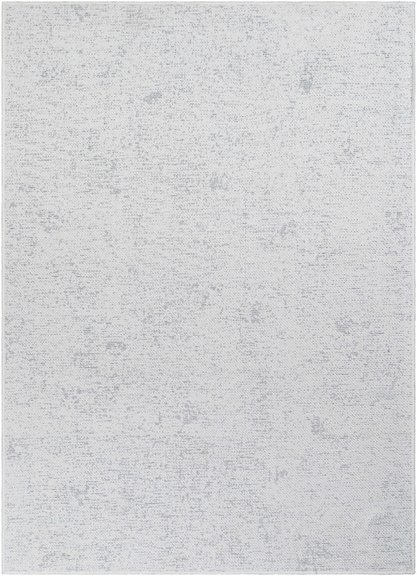 Isako Cream & Gray Solid Washable Area Rug - Clearance