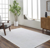 Isako Cream & Gray Solid Washable Area Rug - Clearance