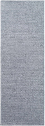 Isako Blue & Gray Solid Washable Area Rug - Clearance