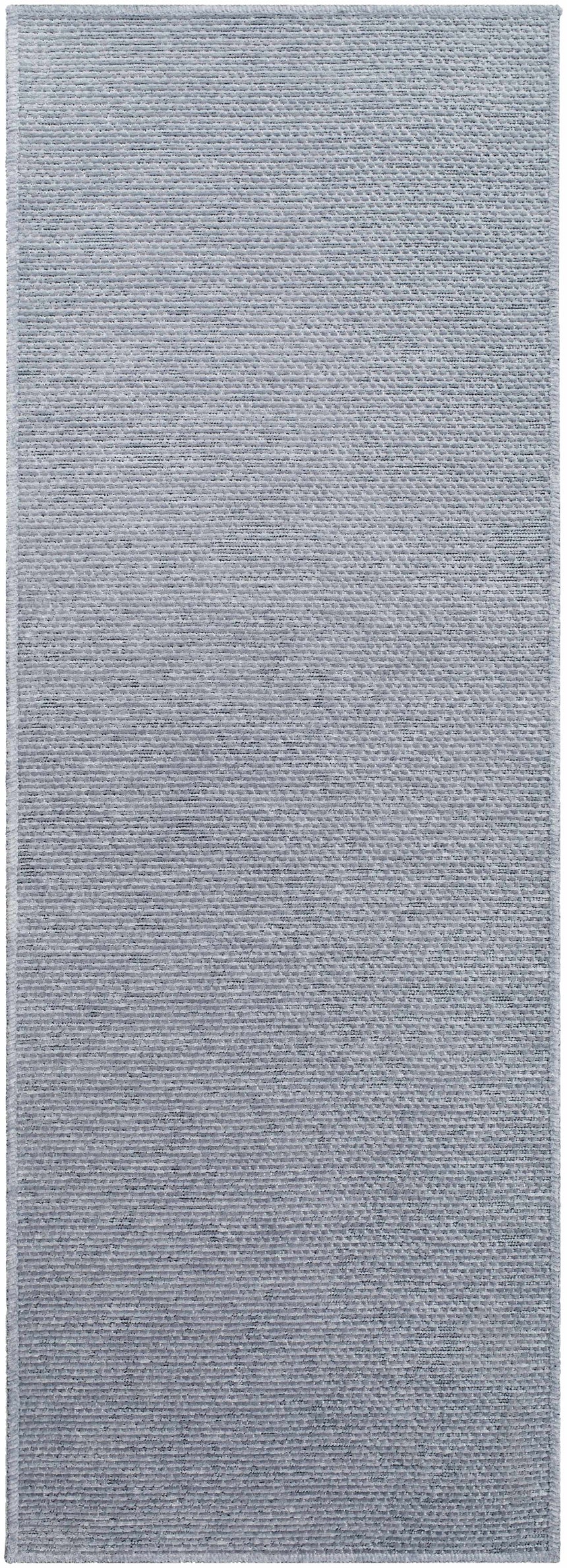 Isako Blue & Gray Solid Washable Area Rug - Clearance