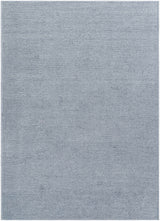 Isako Blue & Gray Solid Washable Area Rug - Clearance
