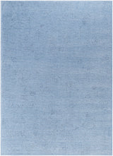 Isako Blue Solid Washable Area Rug - Clearance
