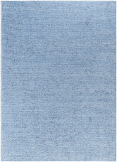 Isako Blue Solid Washable Area Rug