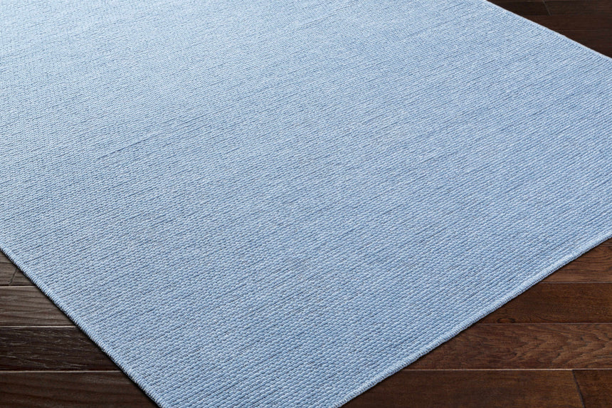 Isako Blue Solid Washable Area Rug - Clearance