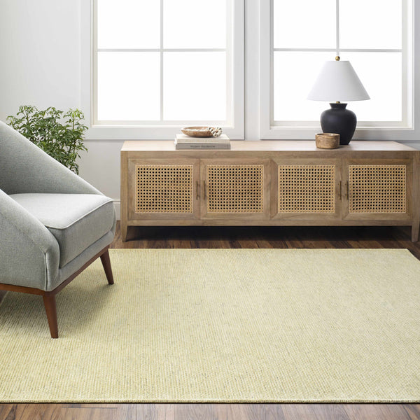 Isako Solid Lime Washable Area Rug