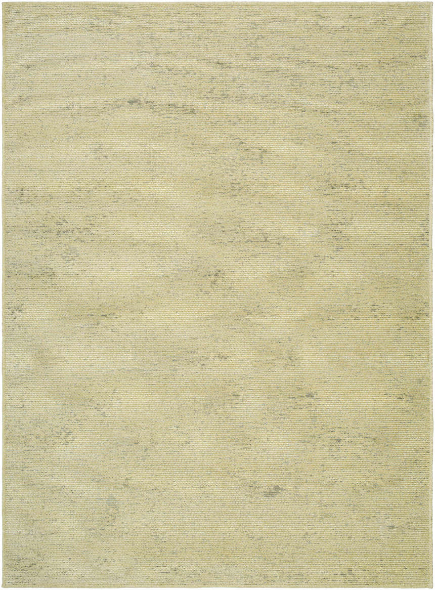 Close-up of the Isako Solid Lime Washable Area Rug, featuring a subtle textured design in shades of grass green, lime green, and tan. Design-Rectangle-679