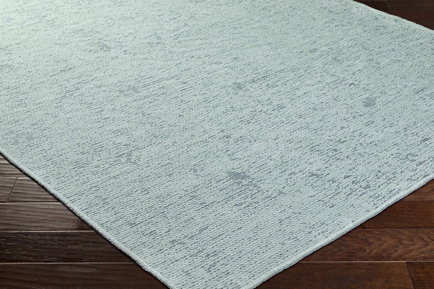 Isako Seafoam Solid Washable Area Rug - Clearance