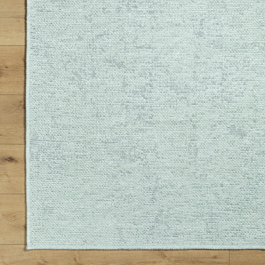 Isako Seafoam Solid Washable Area Rug - Clearance