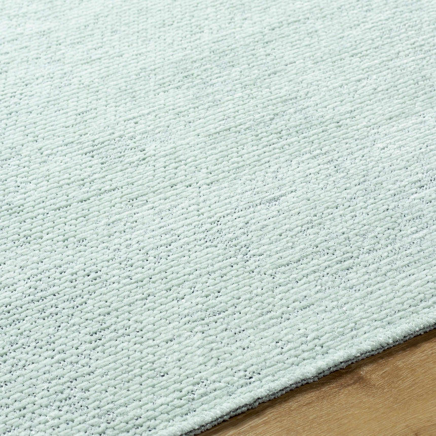 Isako Seafoam Solid Washable Area Rug - Clearance
