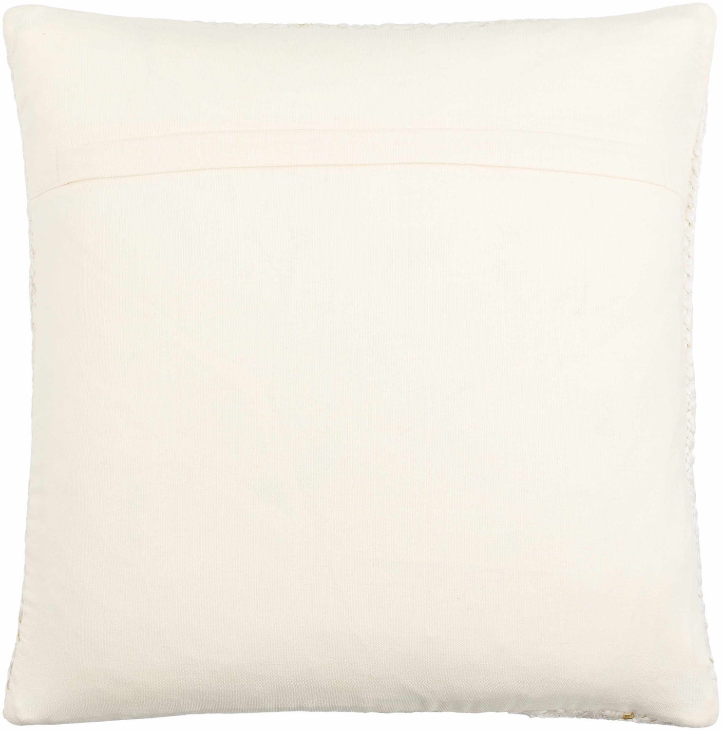 Simra White Jute Throw Pillow