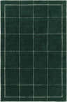 Close-up of Siarl Green Checkered Area Rug. Hand-tufted wool rug with a contemporary green and white checkered pattern. Design-Rectangle-576
