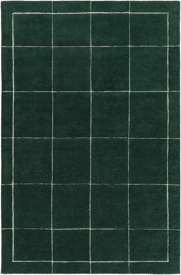 Siarl Green Checkered Area Rug