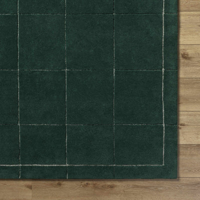 Siarl Green Checkered Area Rug