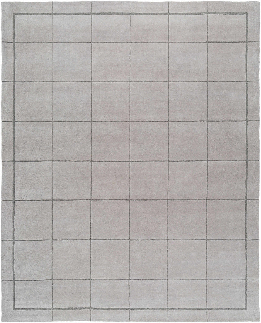 Siarl Gray Checkered Area Rug