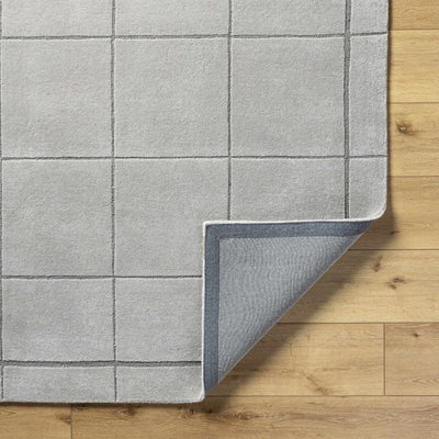 Siarl Gray Checkered Area Rug