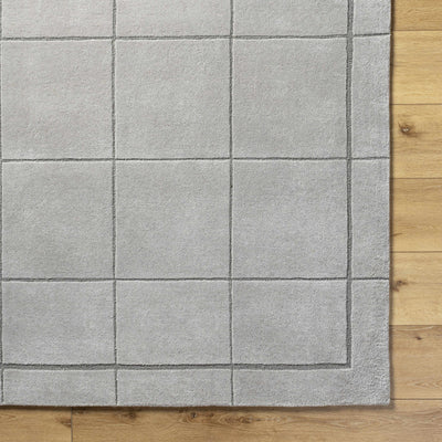 Siarl Gray Checkered Area Rug