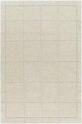 Siarl Cream Checkered Area Rug