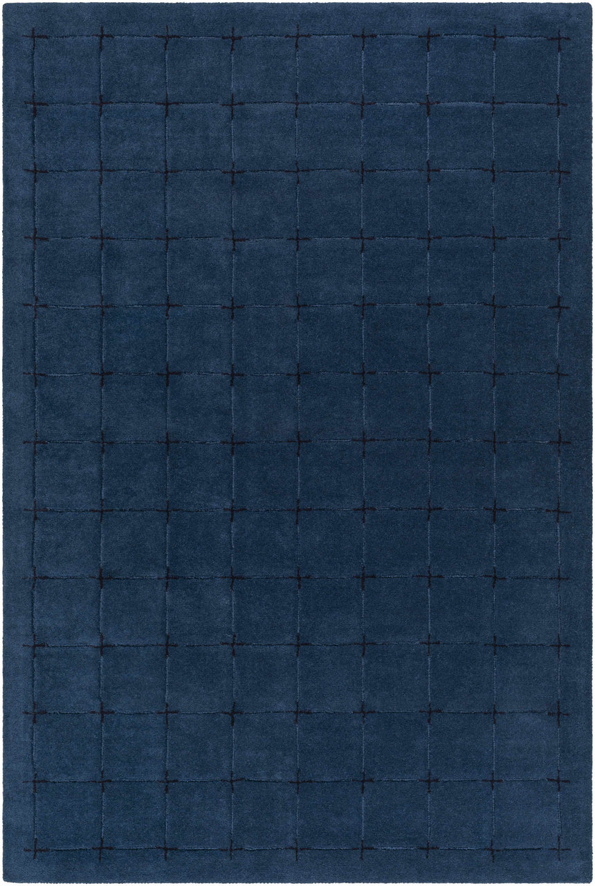 Sanvi Navy Wool Area Rug