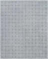 Close-up of the hand-tufted Sanvi Gray Area Rug. Features a subtle grid pattern in charcoal and gray wool. Design-Rectangle-810