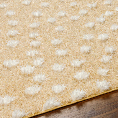 Bernt Beige Polka Dot Area Rug