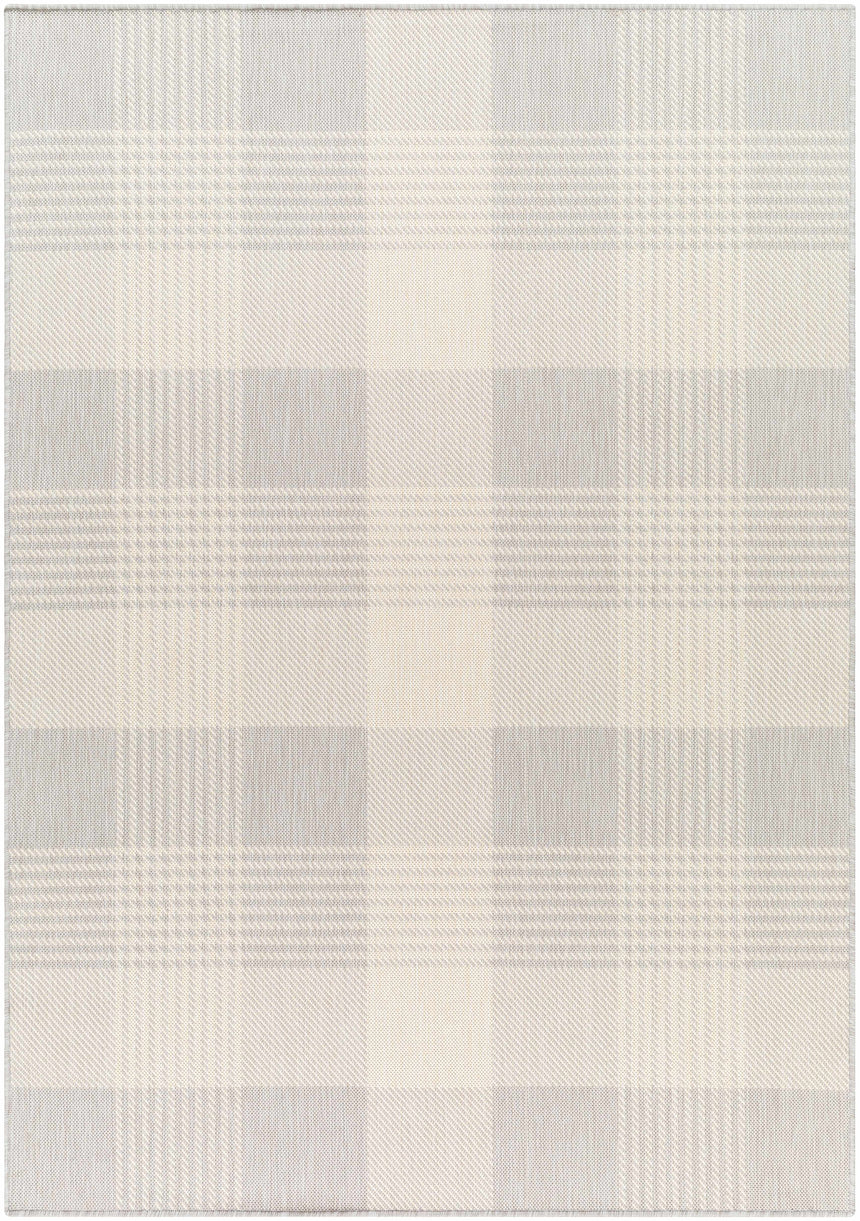 Aubin Ivory Plaid Area Rug - Clearance