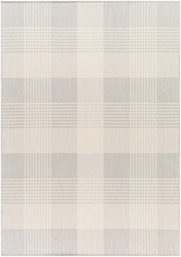 Aubin Ivory Plaid Area Rug