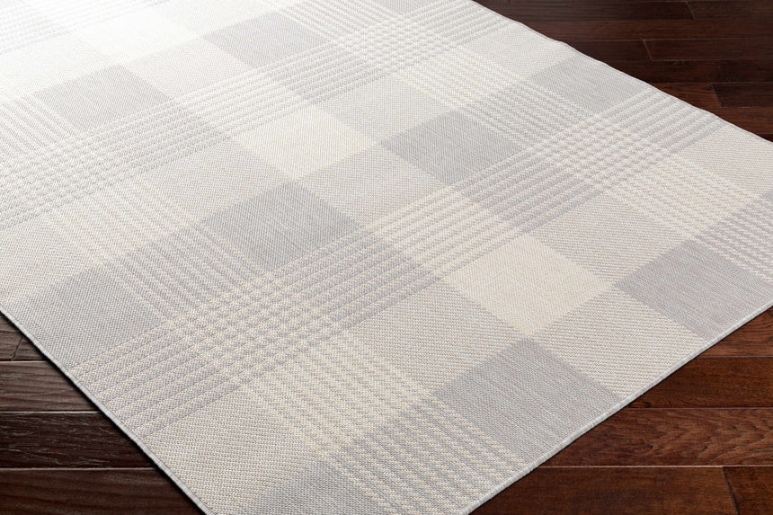 Aubin Ivory Plaid Area Rug - Clearance