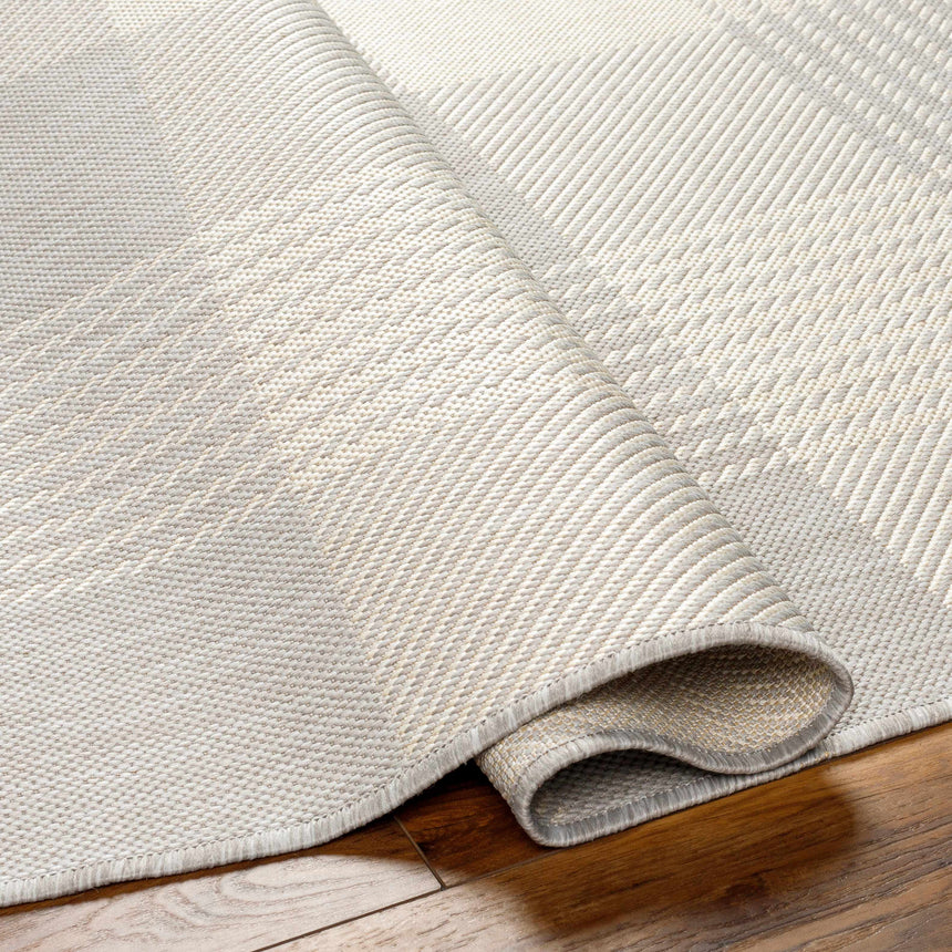 Aubin Ivory Plaid Area Rug - Clearance