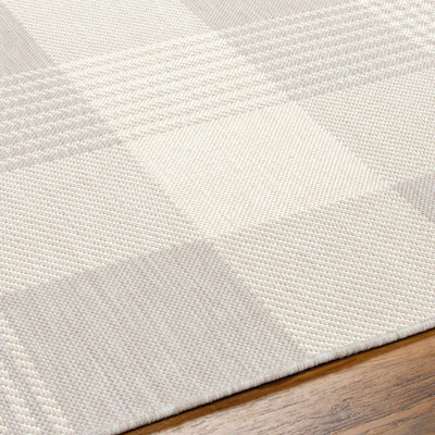 Aubin Ivory Plaid Area Rug