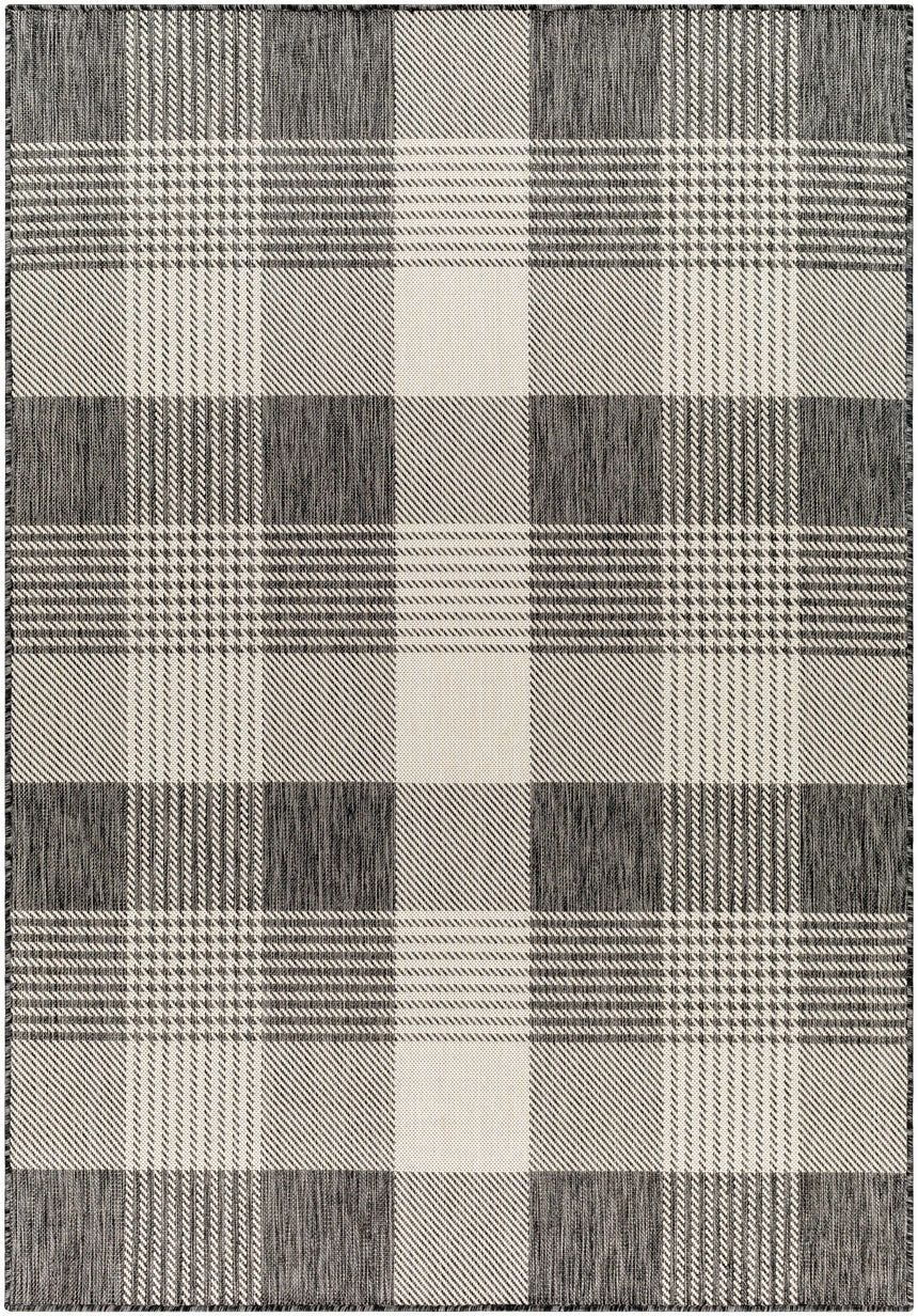 Aubin Gray & Nutmeg Plaid Area Rug - Clearance