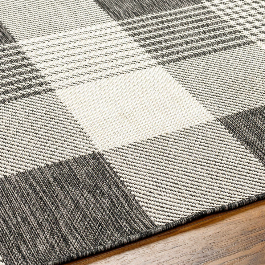 Aubin Gray & Nutmeg Plaid Area Rug - Clearance
