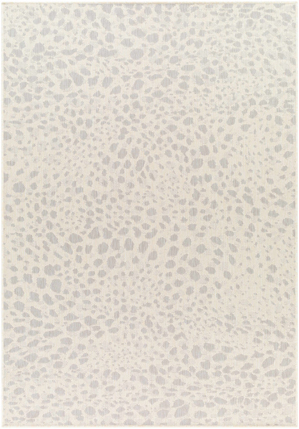 Erno Cream Leopard Print Area Rug