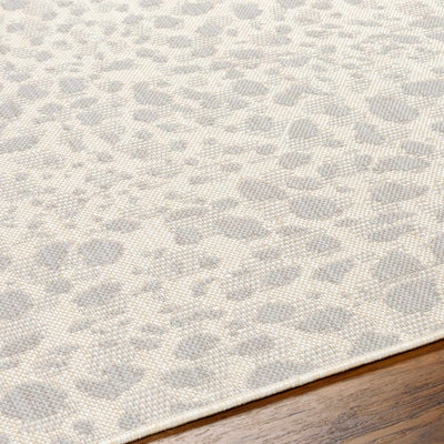 Erno Cream Leopard Print Area Rug