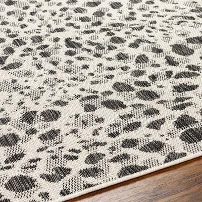 Erno Gray Leopard Print Area Rug