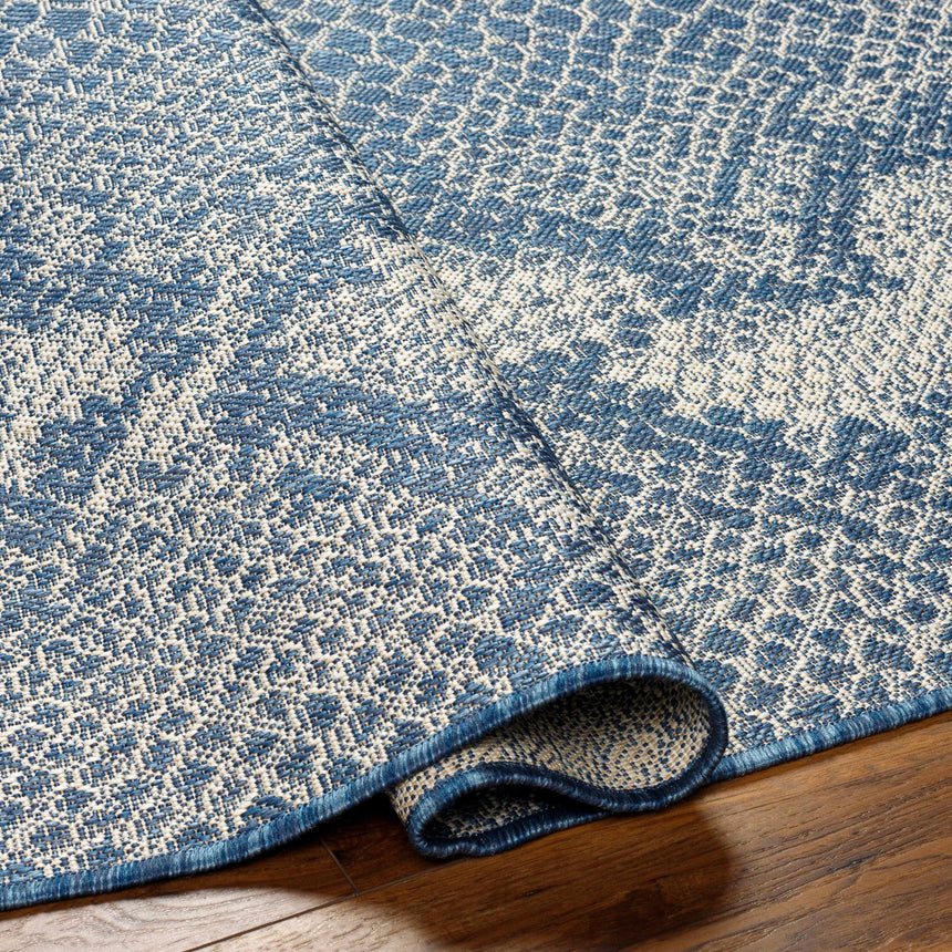 Estee Blue Snake-Patterned Area Rug - Clearance