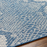Estee Blue Snake-Patterned Area Rug - Clearance