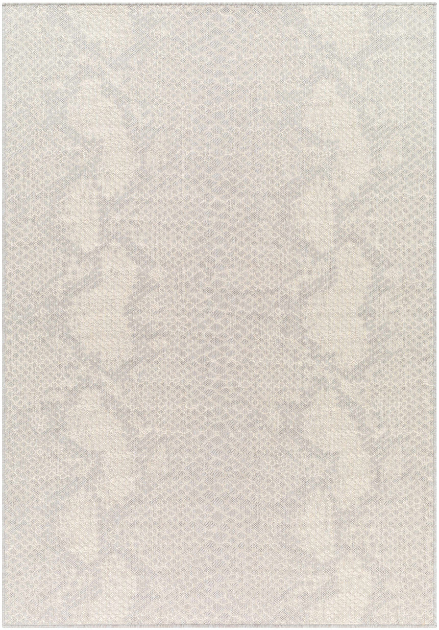 Estee Cream Snake-Patterned Area Rug - Clearance