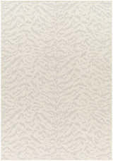 Close-up of Friso Cream Area Rug with a subtle beige and gray abstract pattern and soft, woven texture. Design-Rectangle-537