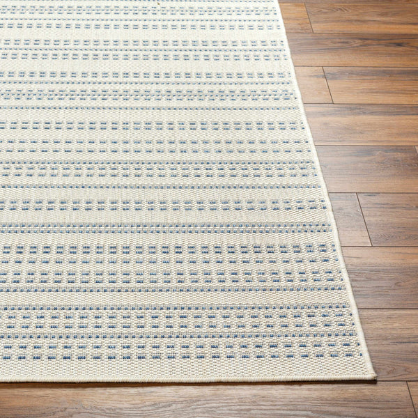 Galen Blue & Cream Area Rug