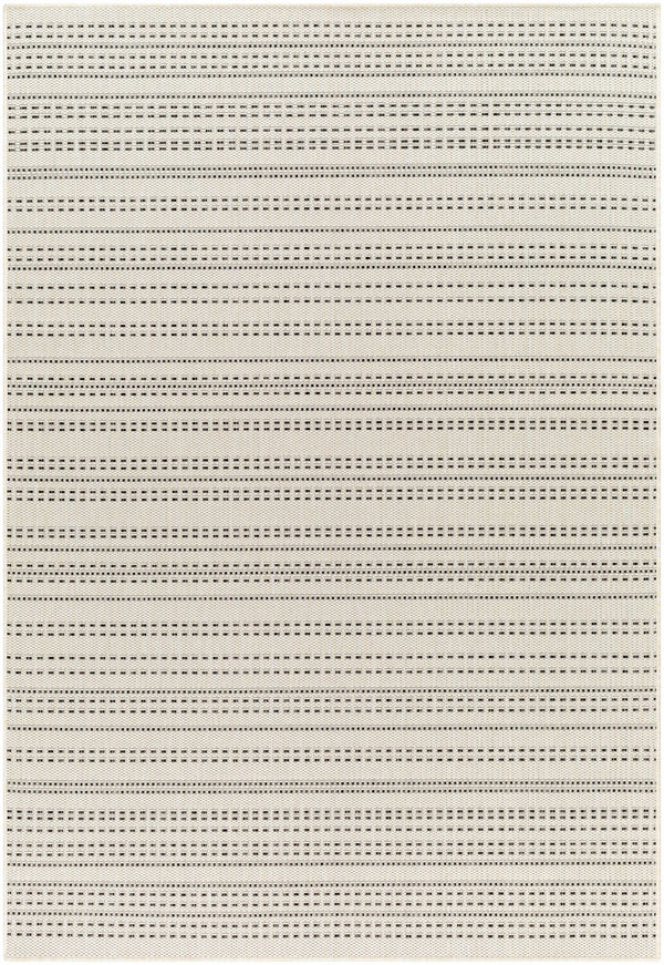 Galen Black & White Area Rug