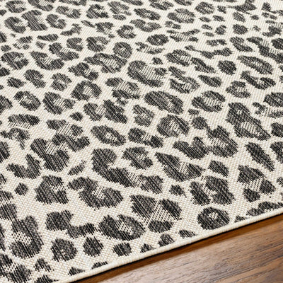 Garbo Gray Leopard Print Area Rug