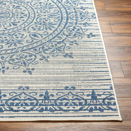 Honza Silver Blue Area Rug - Clearance